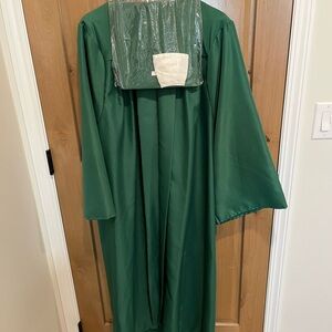 Jostens Green Graduation Gown with Cap